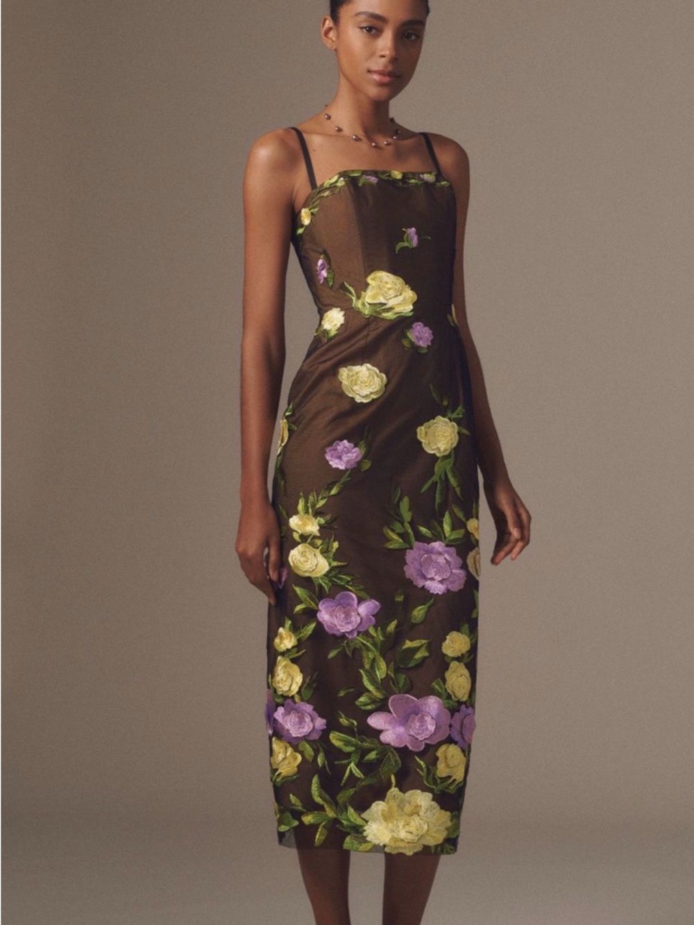 NWT HELSI Gemma 3D floral Midi Dress s M